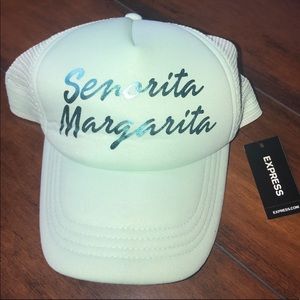 Express SnapBack hat says senorita margarita